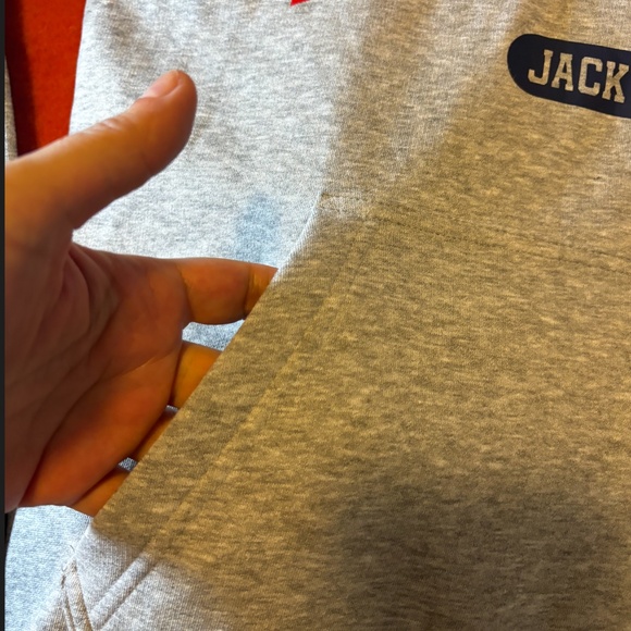 Jack & Jones gray and blue Brooklyn varsity hoodie NWT - Picture 5 of 10